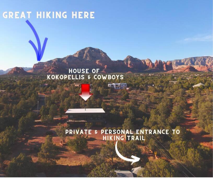 Close To Fresh Creek! Sleeps 12 ~ Amazing Views W/Serene Open Space ~ Hot Tub + Game Room ~ Trails Outside Sedona Dış mekan fotoğraf